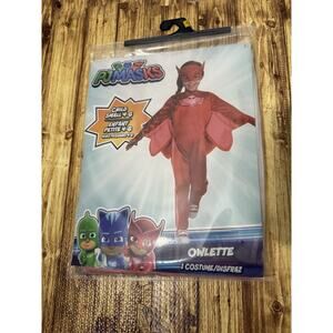 PJ Masks Owlette Halloween Costume Dress Up Size 4-6 Kids Red Girls NWT #429